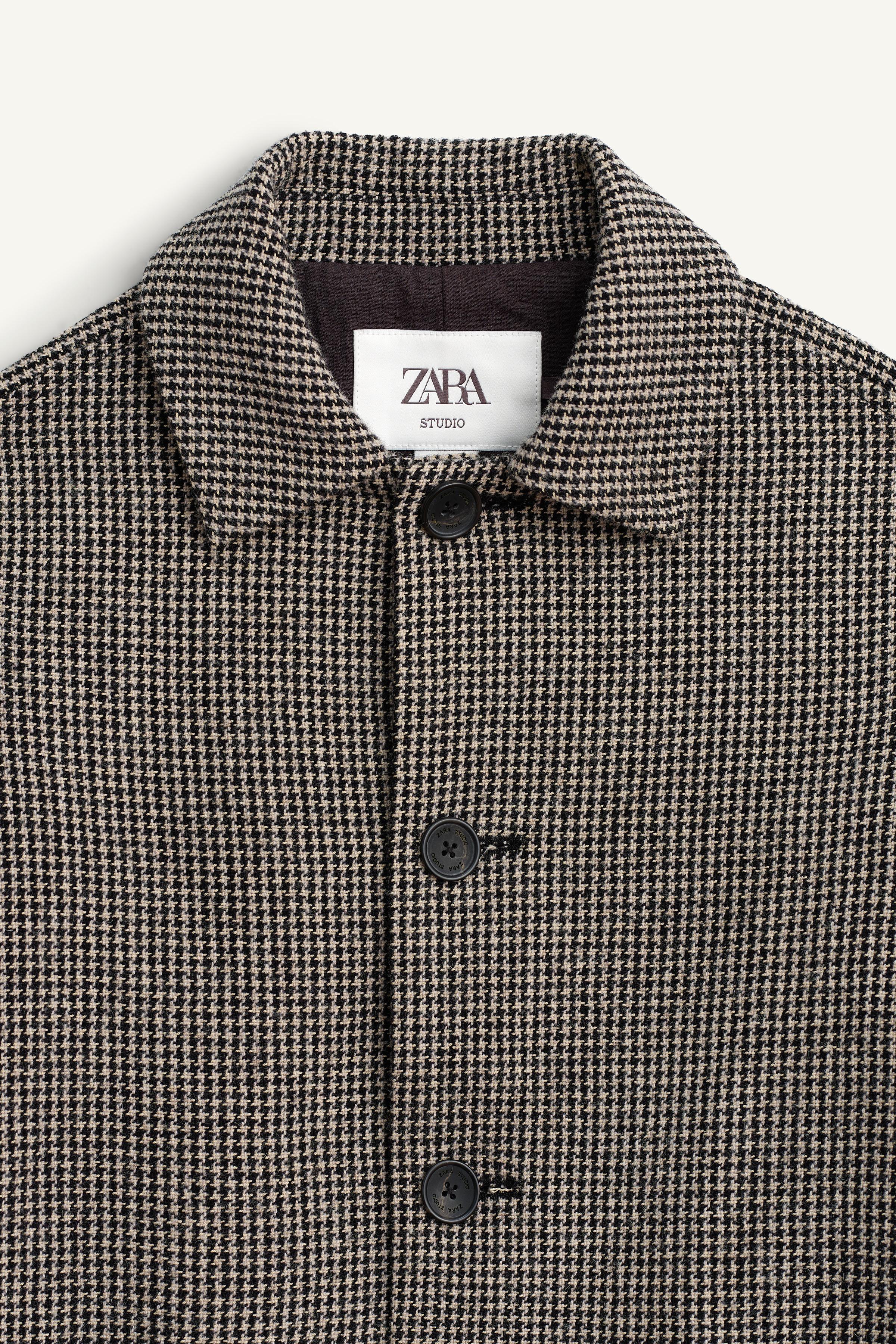 LIMITED EDITION WOOL BLEND HOUNDSTOOTH COAT